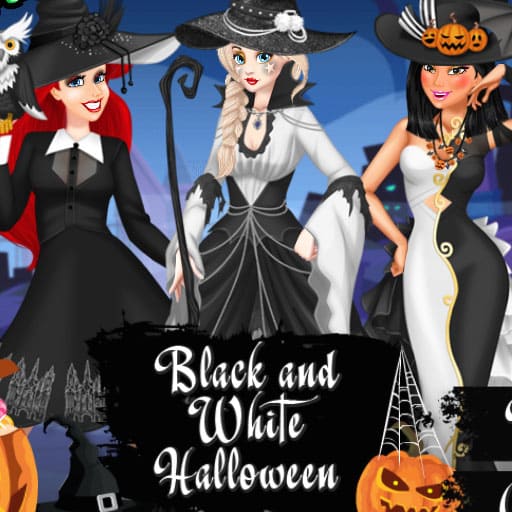 Game Black and White Halloween